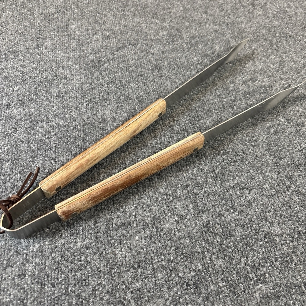 Williams Sonoma Grill Tongs Wood Handle - 18" stainless steel